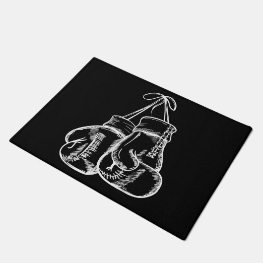 Retro Love White Boxing Gifts Boxer Gift Deurmat (Schuin)