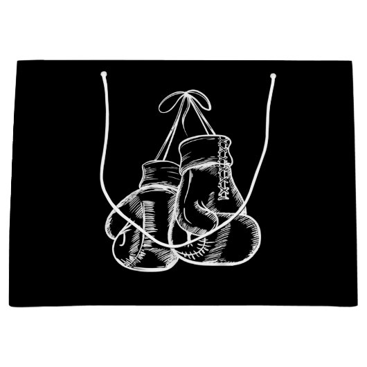 Retro Love White Boxing Gifts Boxer Gift Groot Cadeauzakje (Voorkant)