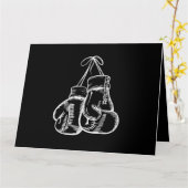 Retro Love White Boxing Gifts Boxer Gift Kaart (Gele Bloem)