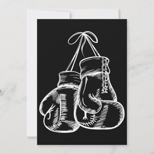 Retro Love White Boxing Gifts Boxer Gift Kaart (Voorkant)