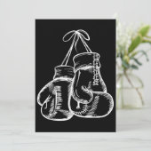 Retro Love White Boxing Gifts Boxer Gift Kaart (Staand voorkant)