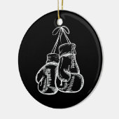Retro Love White Boxing Gifts Boxer Gift Keramisch Ornament (Links)