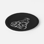 Retro Love White Boxing Gifts Boxer Gift Papieren Bordje (Gekanteld)