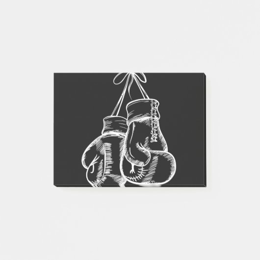 Retro Love White Boxing Gifts Boxer Gift Post-it® Notes (Voorkant)