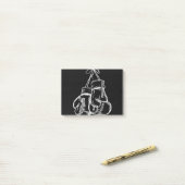 Retro Love White Boxing Gifts Boxer Gift Post-it® Notes (Op bureau)