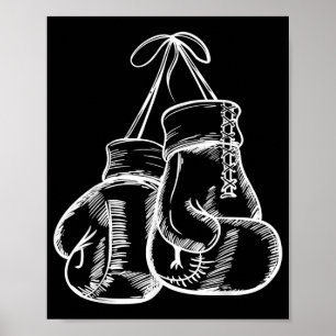 Retro Love White Boxing Gifts Boxer Gift Poster