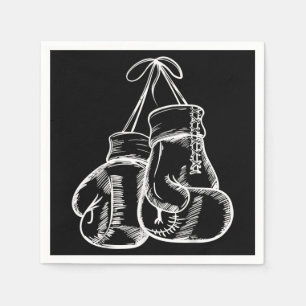 Retro Love White Boxing Gifts Boxer Gift Servet