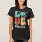 Retro Love World Earth Day 2023 Kantoor Personeel T-shirt (Voorkant)