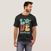 Retro Love World Earth Day 2023 Speech Therapist S T-shirt (Voorkant volledig)
