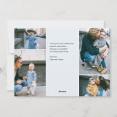 Retro Love You Mom 12 Photo Collage Blue Feestdagenkaart (Achterkant)