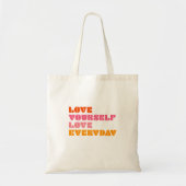 Retro Love YouSelf Day Canvas tas (Voorkant)