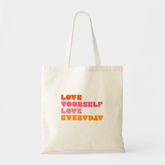 Retro Love YouSelf Day Canvas tas (Voorkant)