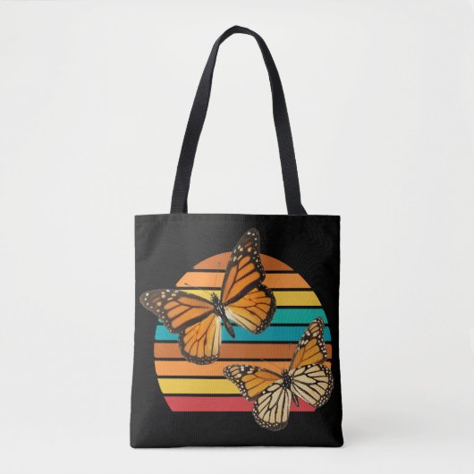  RETRO LOVELY BUTTERFLIES TOTE BAG (Voorkant)
