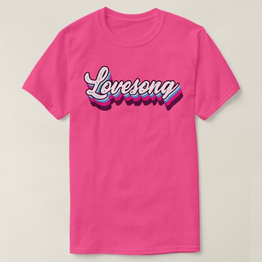 Retro Lovesong T-shirt (Design voorkant)