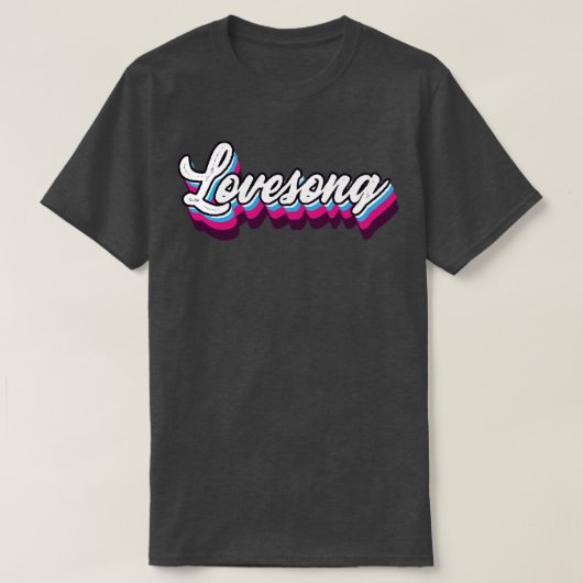Retro  Lovesong T-shirt (Design voorkant)