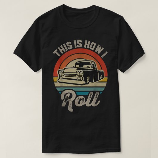 Retro Lowered Truck Dit is hoe ik Lowrider T-shirt (Design voorkant)