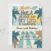 Retro Luau Hawaiian Tropical Hula op meer dan een  Kaart (Voorkant)
