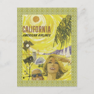 Retro luchtvaart in Zuid-Californië Briefkaart