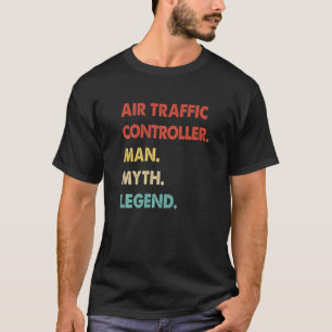 Retro luchtverkeersleider Man Mythe Legende T-shirt