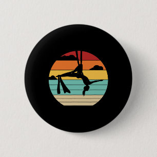 Retro Luchtyoga Aerielist Gymnastiek Danser Aeri Ronde Button 5,7 Cm