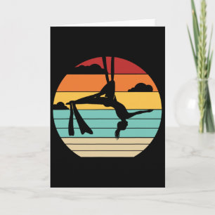 Retro Luchtyoga Luchtdanser Gymnastiek Danser Aeri Kaart