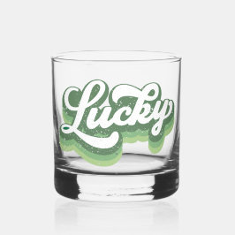 Retro Lucky Cool St Patrick's Day Whisky Glas