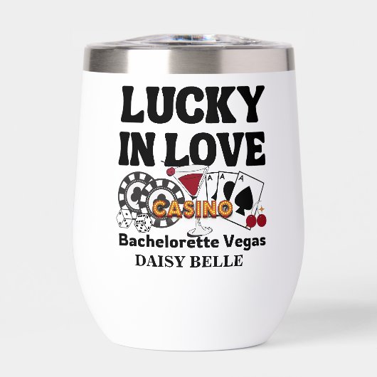 Retro Lucky In Love Vegas Bachelorette (Voorkant)