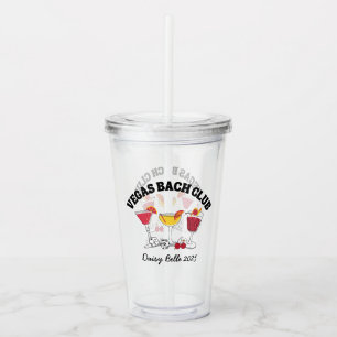 Retro Lucky In Love Vegas Vrouwenfeest Acryl Drinkbeker