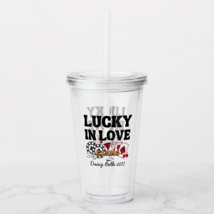 Retro Lucky In Love Vegas Vrouwenfeestje   Acryl Drinkbeker