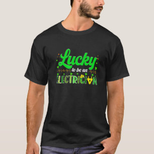 Retro Lucky is een elektricien shamrock Irish Pa T-shirt