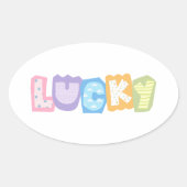 Retro Lucky Scrapbook Letter sticker (Voorkant)