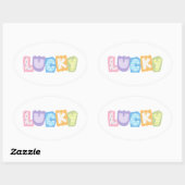 Retro Lucky Scrapbook Letter sticker (Vel)