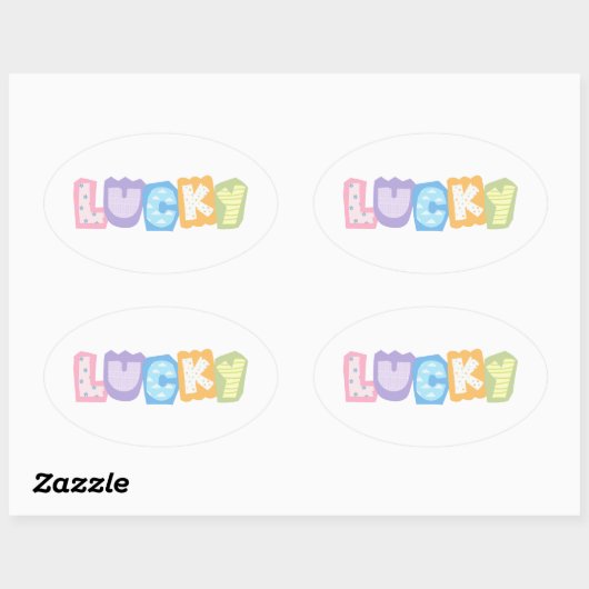 Retro Lucky Scrapbook Letter sticker (Vel)