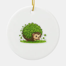 Retro Lucky Shamrock Egel St. Patrick's Day Keramisch Ornament