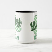 Retro Lucky Shamrock St Patrick's Day Monogram Mok (Midden)