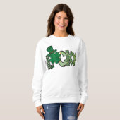 Retro Lucky Shamrock St. Patrick's Day Trui (Voorkant volledig)