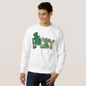 Retro Lucky Shamrock St. Patrick's Day Trui (Voorkant volledig)