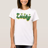 Retro Lucky Shirt, Retro St Patrick Day T-shirt (Voorkant)