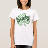 Retro Lucky St Patrick's Day Shamrock T-shirt (Voorkant)