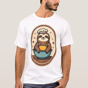 Retro Luiaard Bakker Schattige Retro Bak Kunst 2 T-shirt