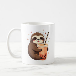 Retro luiaard boba schattig retro theeliefhebber 2 koffiemok