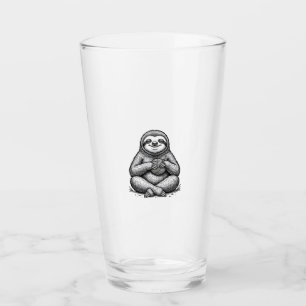 Retro Luiaard Breien Graveer Shirt Ontwerp_1 Glas