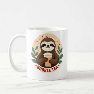 Retro Luiaard Bubble Tea Schattige Retro Dierenkun Koffiemok