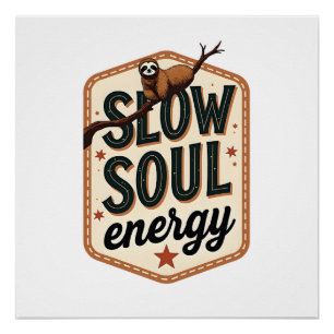 Retro luiaard citatent-shirt kalme stemming grafis perfect poster