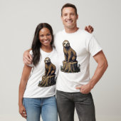 Retro Luiaard Gravure Wildlife T-shirt (3) (Unisex)