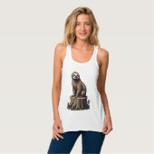 Retro Luiaard Gravure Wildlife T-shirt (3) (Volledige Voorkant)