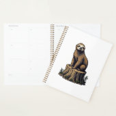 Retro Luiaard Gravure Wildlife T-shirt (3) Planner (Display)