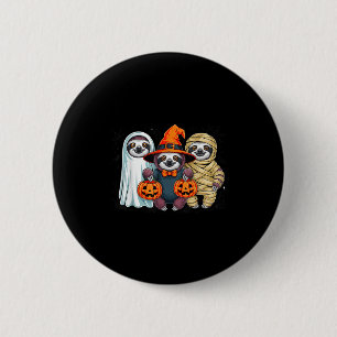 Retro Luiaard Heks Y Halloween Pompoen Vrouwen Man Ronde Button 5,7 Cm