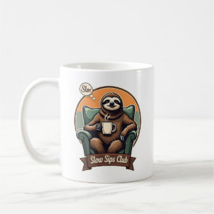 Retro Luiaard Koffie Shirt Kalm Ochtend Humor 2 Koffiemok
