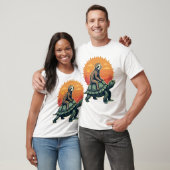 Retro luiaard Schildpad Dierenrit Shirt 2 (Unisex)